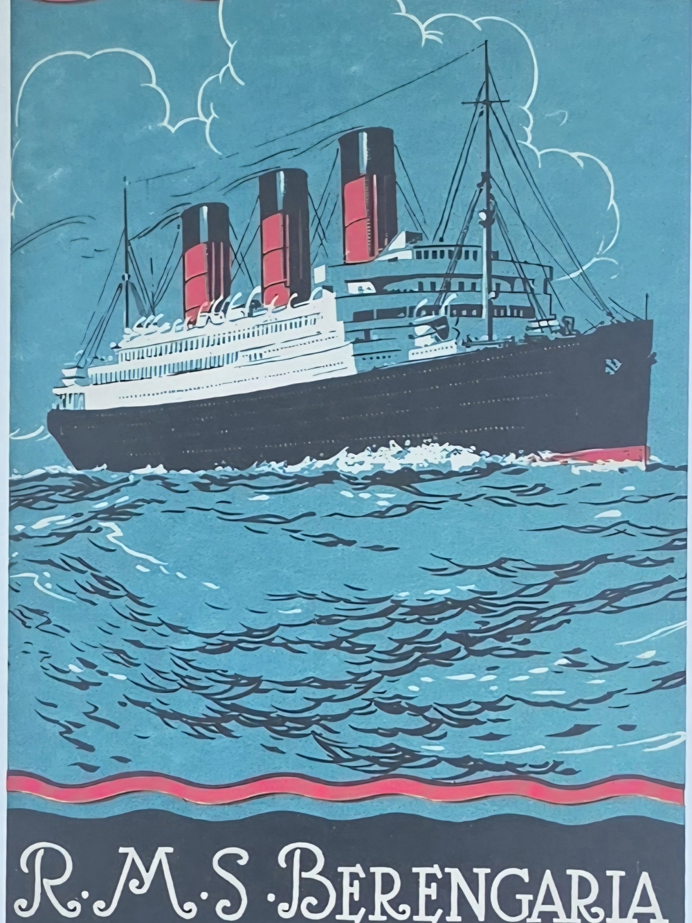 Print of R.M.S. Berengaria Size 4"x9"